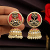Magenta Color Meenakari Earrings (MKE1714MNT)