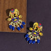 Blue Color Meenakari Earrings (MKE1715BLU)
