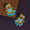 Firozi Color Meenakari Earrings (MKE1715FRZ)