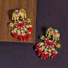 Red Color Meenakari Earrings (MKE1715RED)
