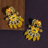 Yellow Color Meenakari Earrings (MKE1715YLW)