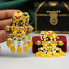 Yellow Color Meenakari Earrings (MKE1715YLW)