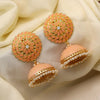 Peach Color Big Jhumka Meenakari Earrings (MKE1717PCH)