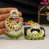 Mehandi Green Color Meenakari Earrings (MKE1718MGRN)