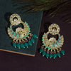Rama Green Color Meenakari Earrings (MKE1718RGRN)