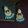 Firozi Color Meenakari Earrings (MKE1719FRZ)