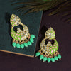 Parrot Green Color Meenakari Earrings (MKE1719PGRN)