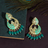 Rama Green Color Meenakari Earrings (MKE1719RGRN)
