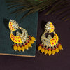 Yellow Color Meenakari Earrings (MKE1719YLW)