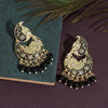Black Color Meenakari Earrings (MKE1720BLK)
