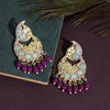 Purple Color Meenakari Earrings (MKE1720PRP)