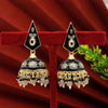 Black Color Meenakari Earrings (MKE1721BLK)