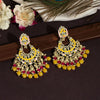 Yellow Color Meenakari Earrings (MKE1723YLW)