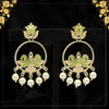 Parrot Green Color Meenakari Earrings (MKE1724PGRN)