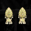 Rama Green Color Meenakari Earrings (MKE1726RGRN)