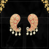 Dark Peach Color Meenakari Earrings (MKE1727DPCH)
