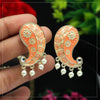 Peach Color Meenakari Earrings (MKE1727PCH)