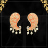 Peach Color Meenakari Earrings (MKE1727PCH)