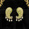 Parrot Green Color Meenakari Earrings (MKE1727PGRN)