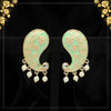Rama Green Color Meenakari Earrings (MKE1727RGRN)