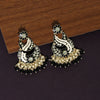 Black Color Meenakari Earrings (MKE1728BLK)