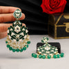 Green Color Meenakari Earrings (MKE1729GRN)
