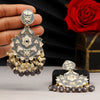 Gray Color Meenakari Earrings (MKE1729GRY)