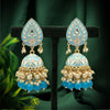 Firozi Color Meenakari Earrings (MKE1730FRZ)