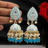 Firozi Color Meenakari Earrings (MKE1730FRZ)