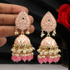 Pink Color Meenakari Earrings (MKE1730PNK)