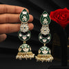 Green Color Meenakari Earrings (MKE1732GRN)