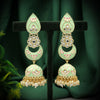Pista Green Color Meenakari Earrings (MKE1732PGRN)