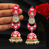 Rani Color Meenakari Earrings (MKE1732RNI)
