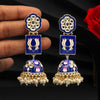 Blue Color Meenakari Earrings (MKE1733BLU)
