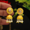 Yellow Color Meenakari Earrings (MKE1747YLW)