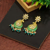 Green Color Meenakari Earrings (MKE1760GRN)