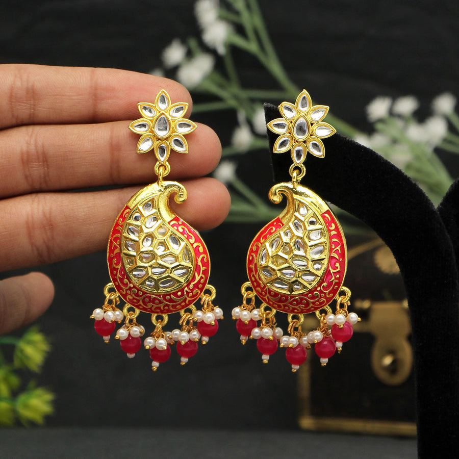 Rani Mint Meena Earrings Catalog