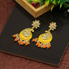 Yellow Color Meenakari Earrings (MKE1760YLW)