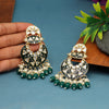 Green Color Meenakari Earrings (MKE1762GRN)