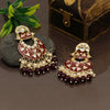 Maroon Color Meenakari Earrings (MKE1762MRN)