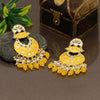 Yellow Color Meenakari Earrings (MKE1762YLW)