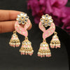 Pink Color Meenakari Earrings (MKE1763PNK)