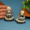 Black Color Meenakari Earrings (MKE1764BLK)