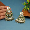 Mehandi Green Color Meenakari Earrings (MKE1764MGRN)