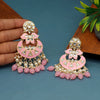Pink Color Meenakari Earrings (MKE1764PNK)