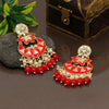 Red Color Meenakari Earrings (MKE1764RED)