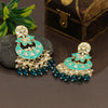 Rama Green Color Meenakari Earrings (MKE1764RGRN)