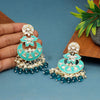 Rama Green Color Meenakari Earrings (MKE1764RGRN)