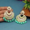 Parrot Green Color Meenakari Earrings (MKE1765PGRN)