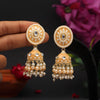 Beige Color Meenakari Earrings (MKE1769BEG)